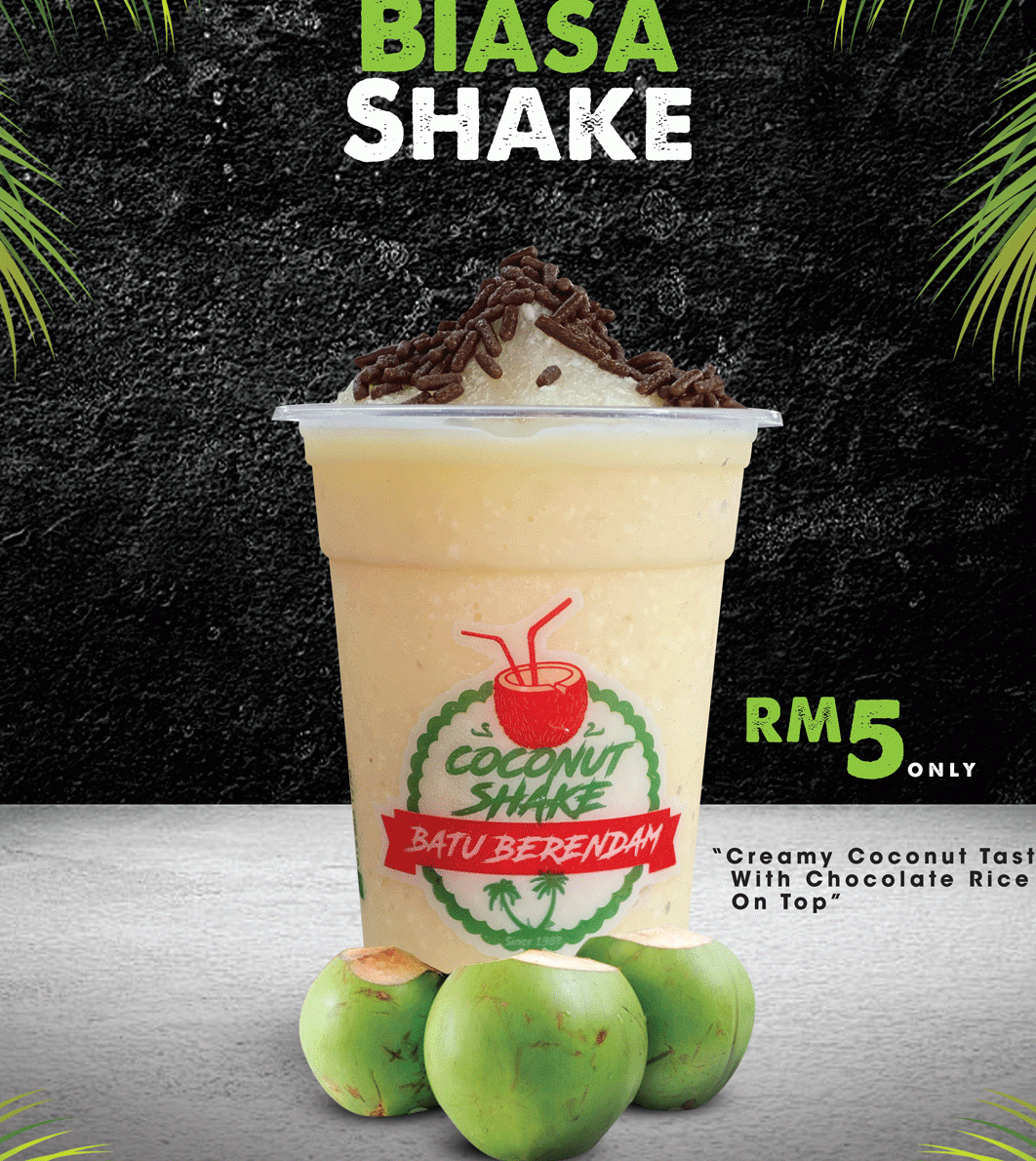 Coconut Shake Batu Berendam 1 coconut shake batu berendam