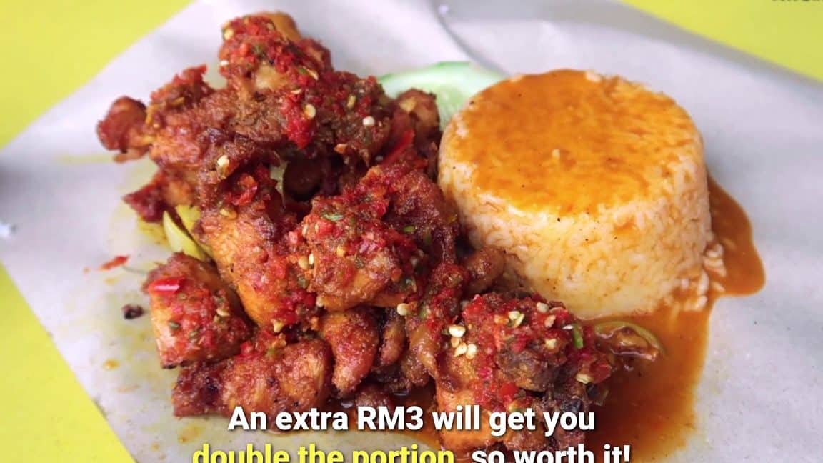 nasi kukus ayam cincang