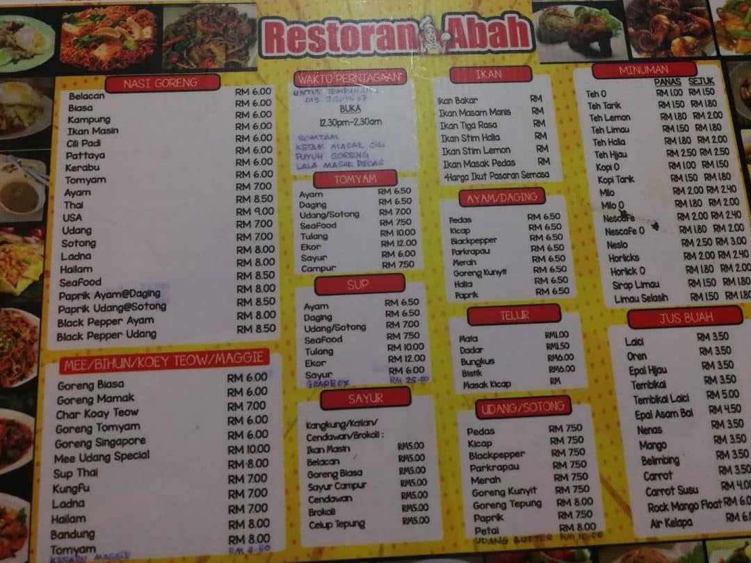 restoran abah batu feringghi