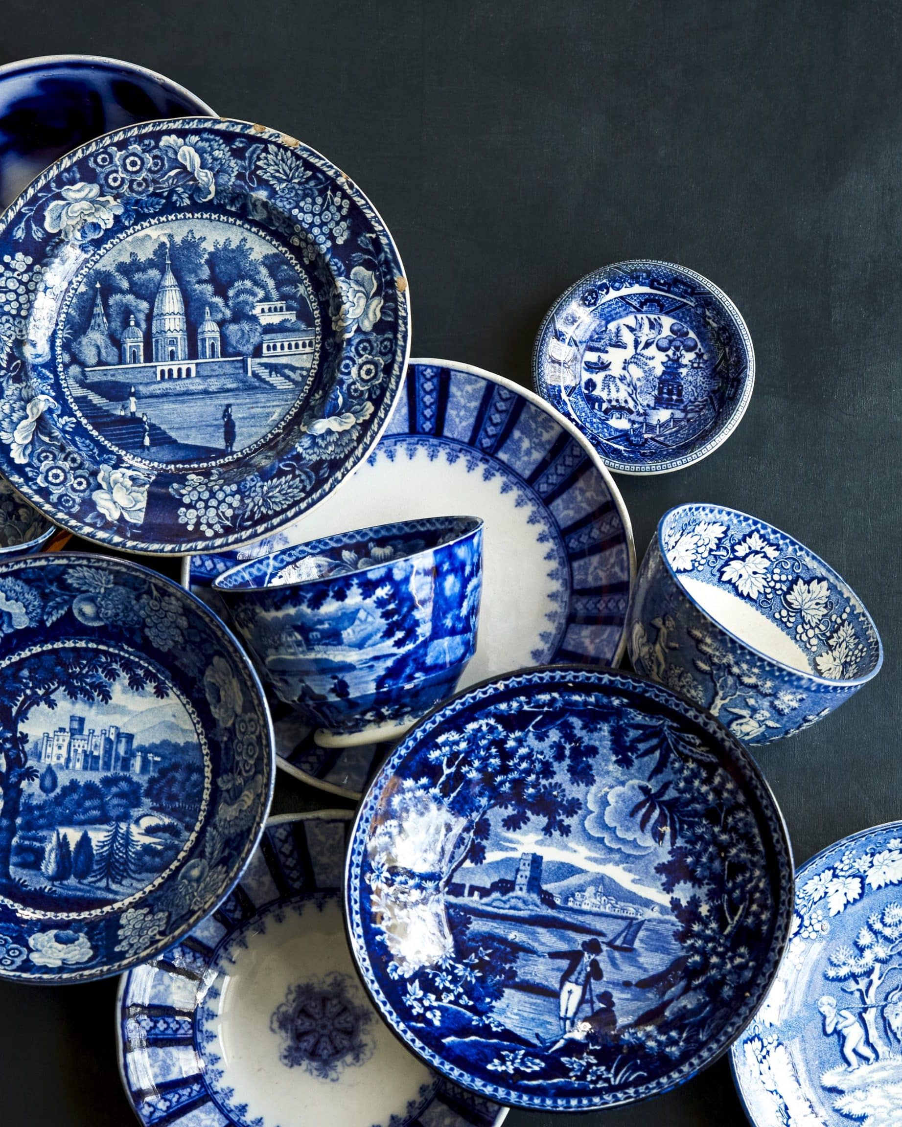 the blue plates