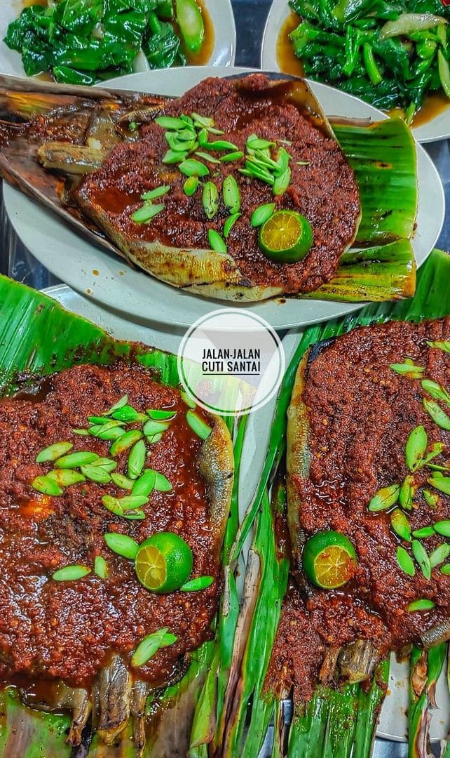 warong teh o beng 50 sen gmay ikan bakar sambal petai